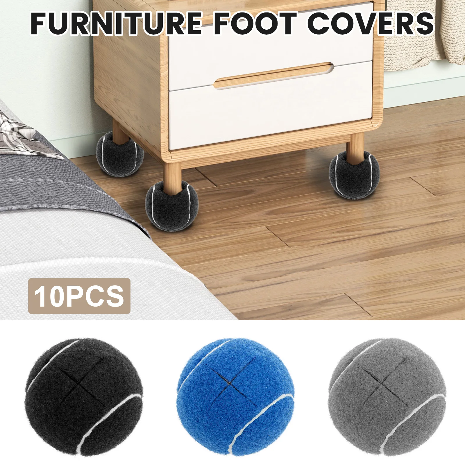 Table Tennis Footwork - 10 Buah Penutup Kaki Kursi Meja
