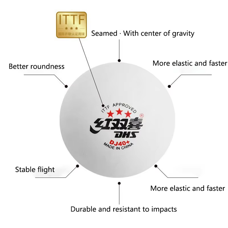 Bola Ping Pong Profesional DHS - Table Tennis Athlete ulasan dan harga