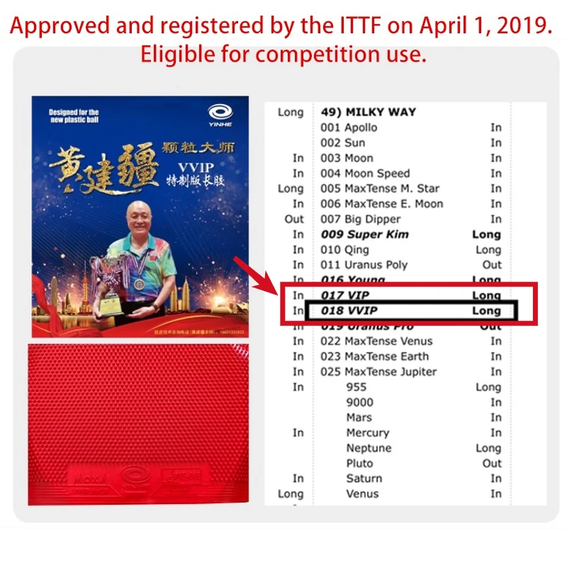 YINHE Huang Jianjiang VIP VVIP - Table Tennis Grip ulasan dan harga